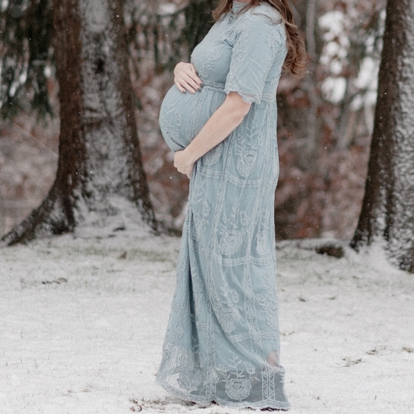 Tea n Rose Blue Lace Dress - Picture 5 of 7